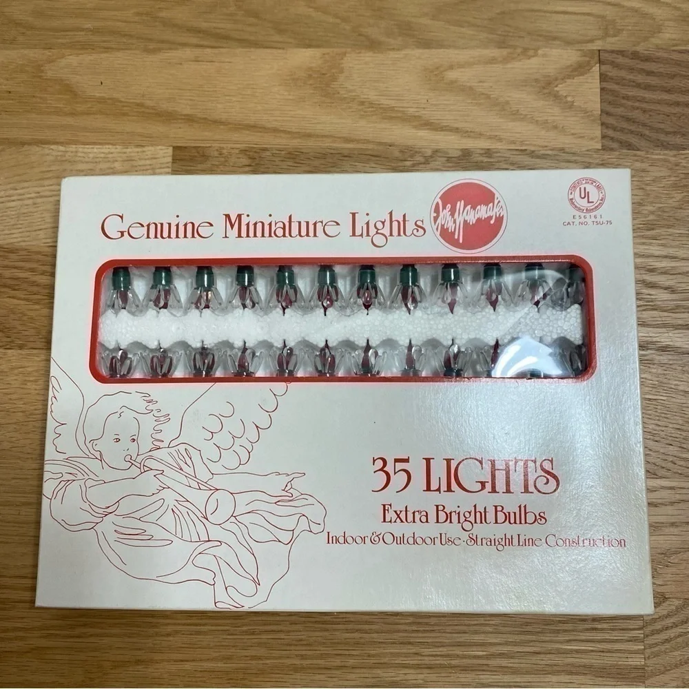 Vintage Tulip Christmas Lights Red 35 String NEW Flowers Reflector